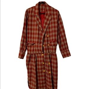 red plaid dress vintage